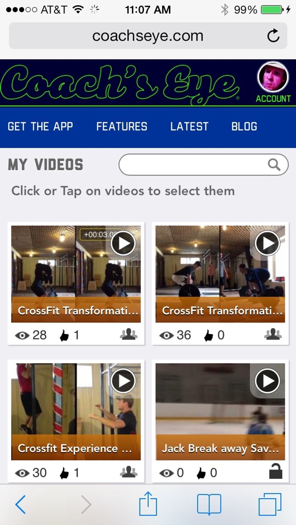 Select video(s) you wish to change the privacy of.
