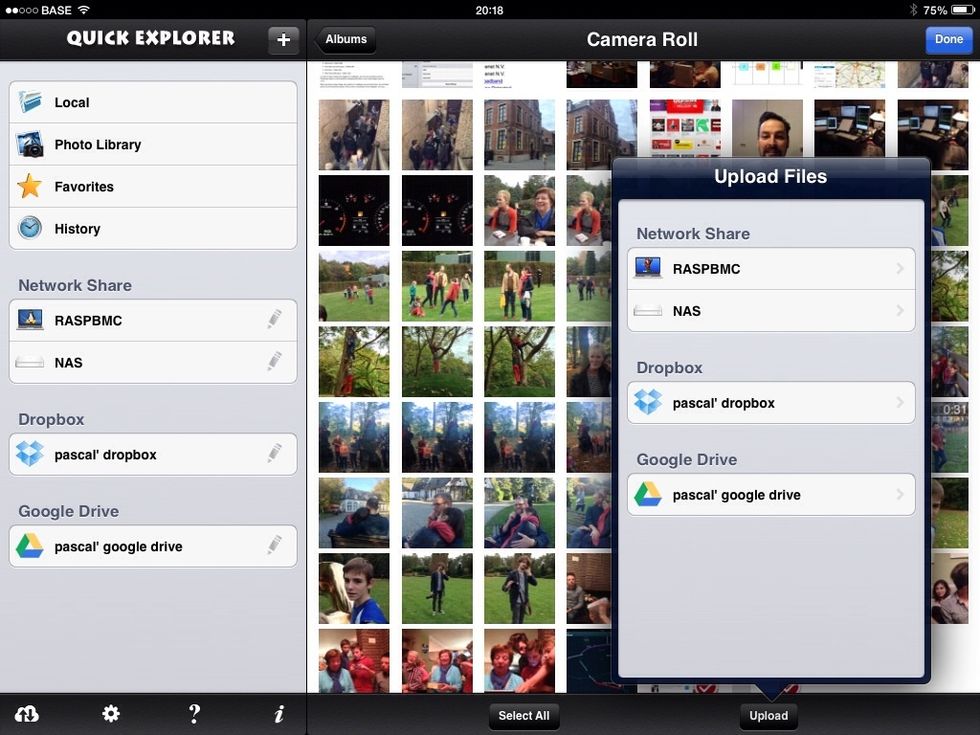 Select your dropbox location,