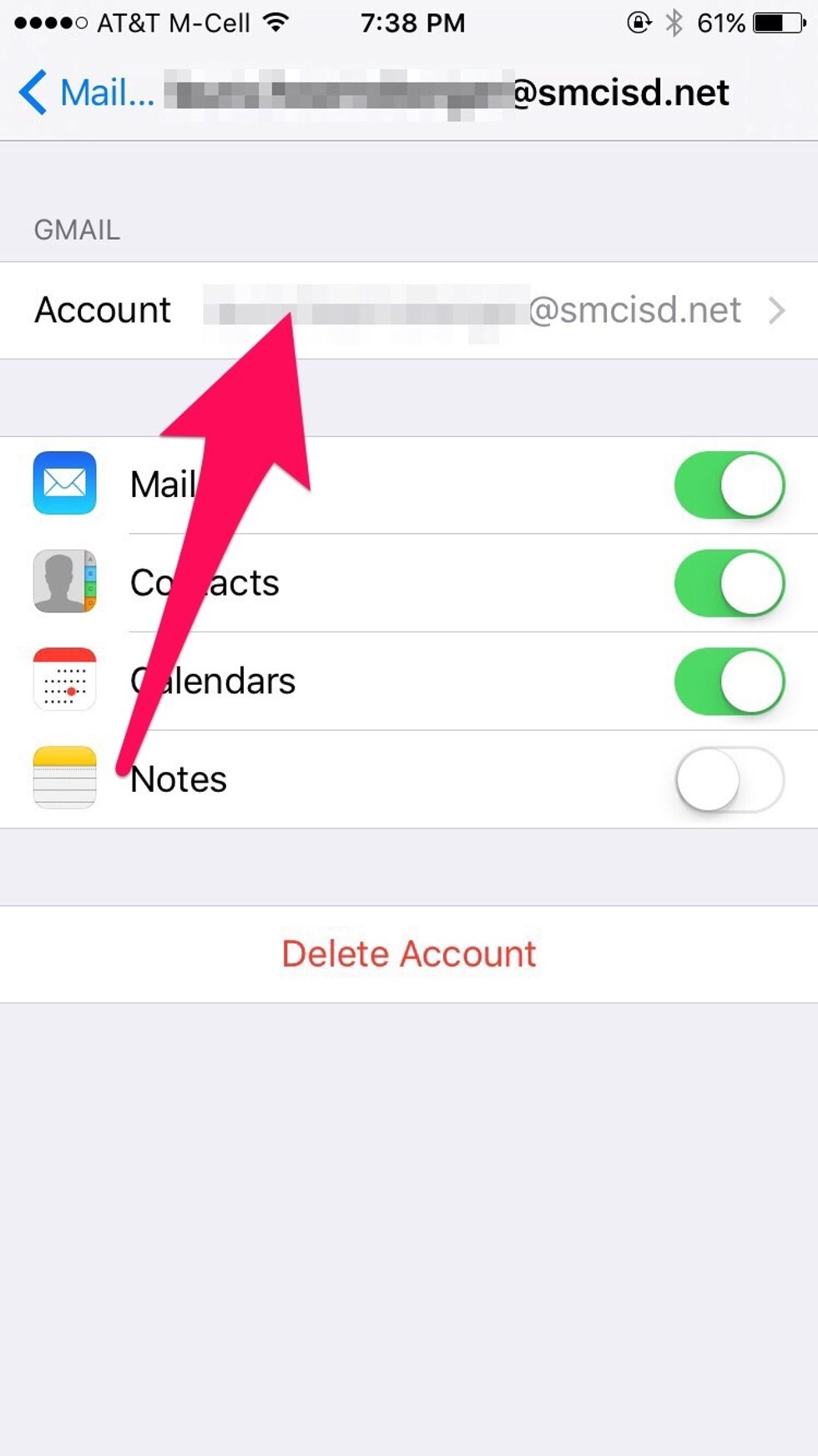 Select your email address.