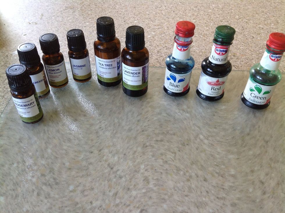 Select your favourite fragrances and colours....