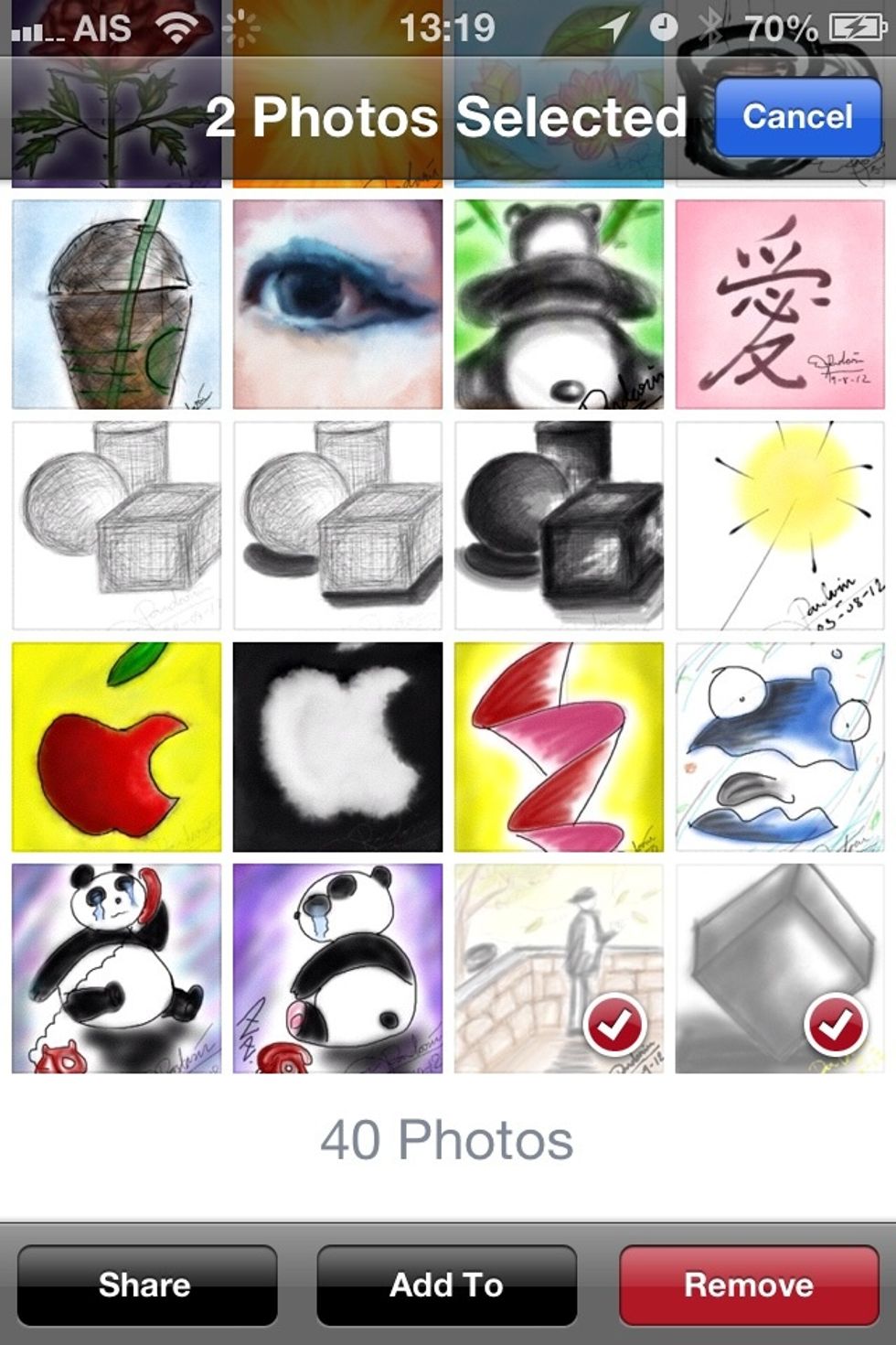 Select your picture you want to share.