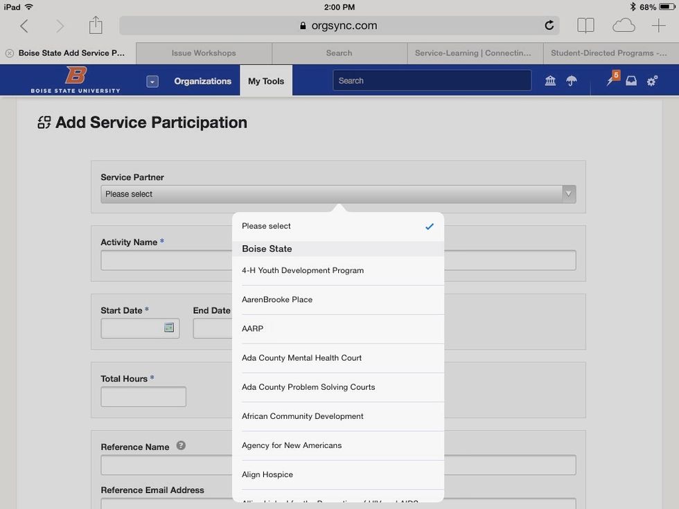 Select your Service Partner