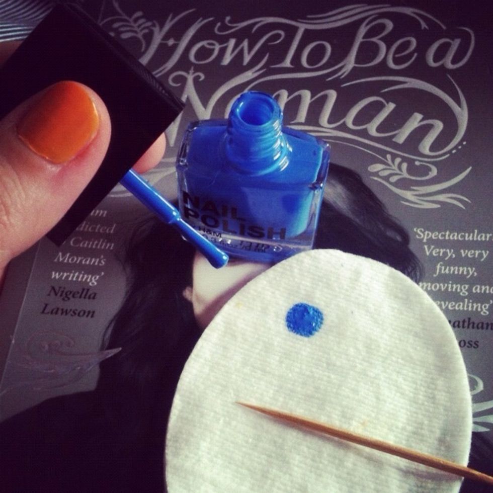 Select your shades for the polka dots and grab a cocktail stick