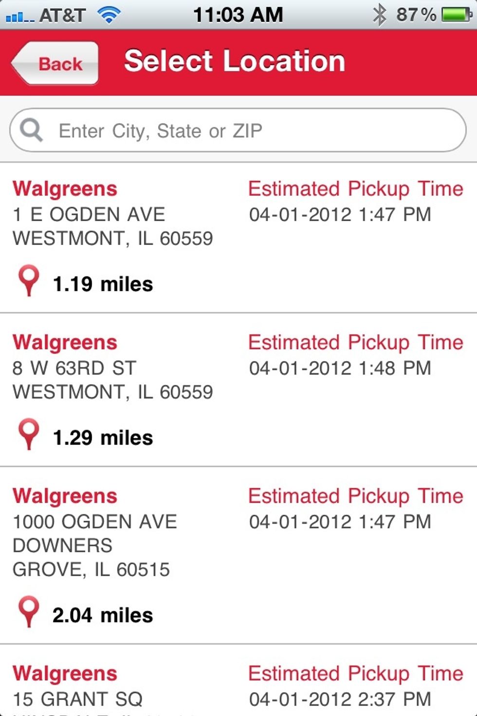 Select your store for pick-up.