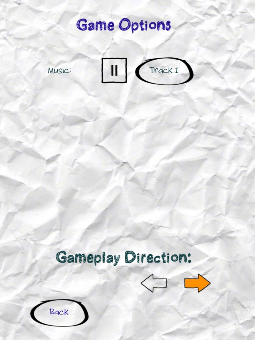 Selection for your game soundtrack. This is pretty set and you cannot add your own background sound.