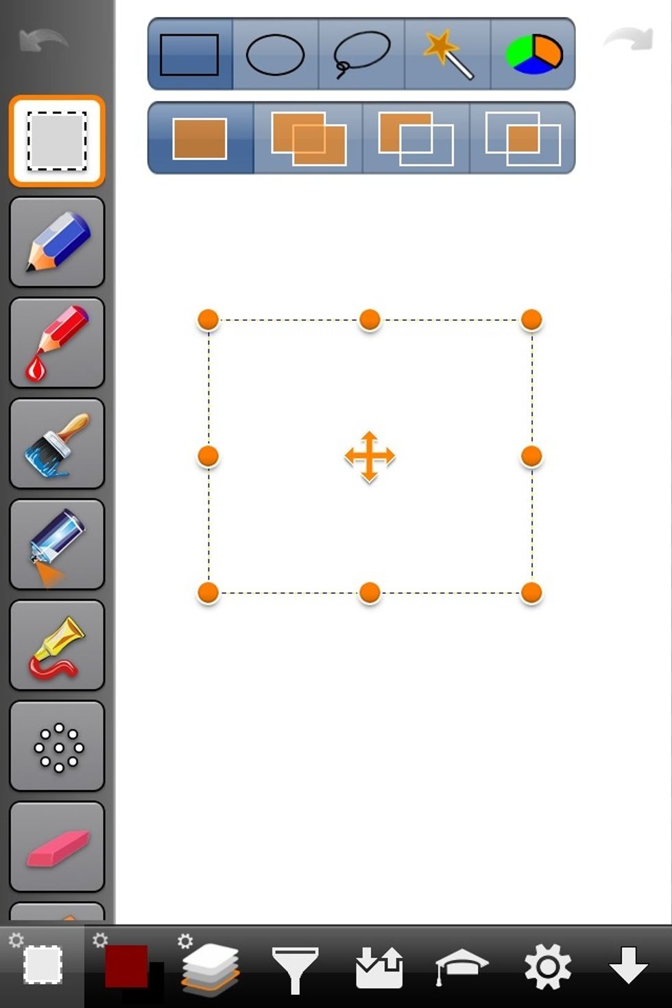 Selection tools means to basically outline a portion of an image. Think of a selected are as an area that's turned on and the rest of the image is turned off. You can only edit the selected area.