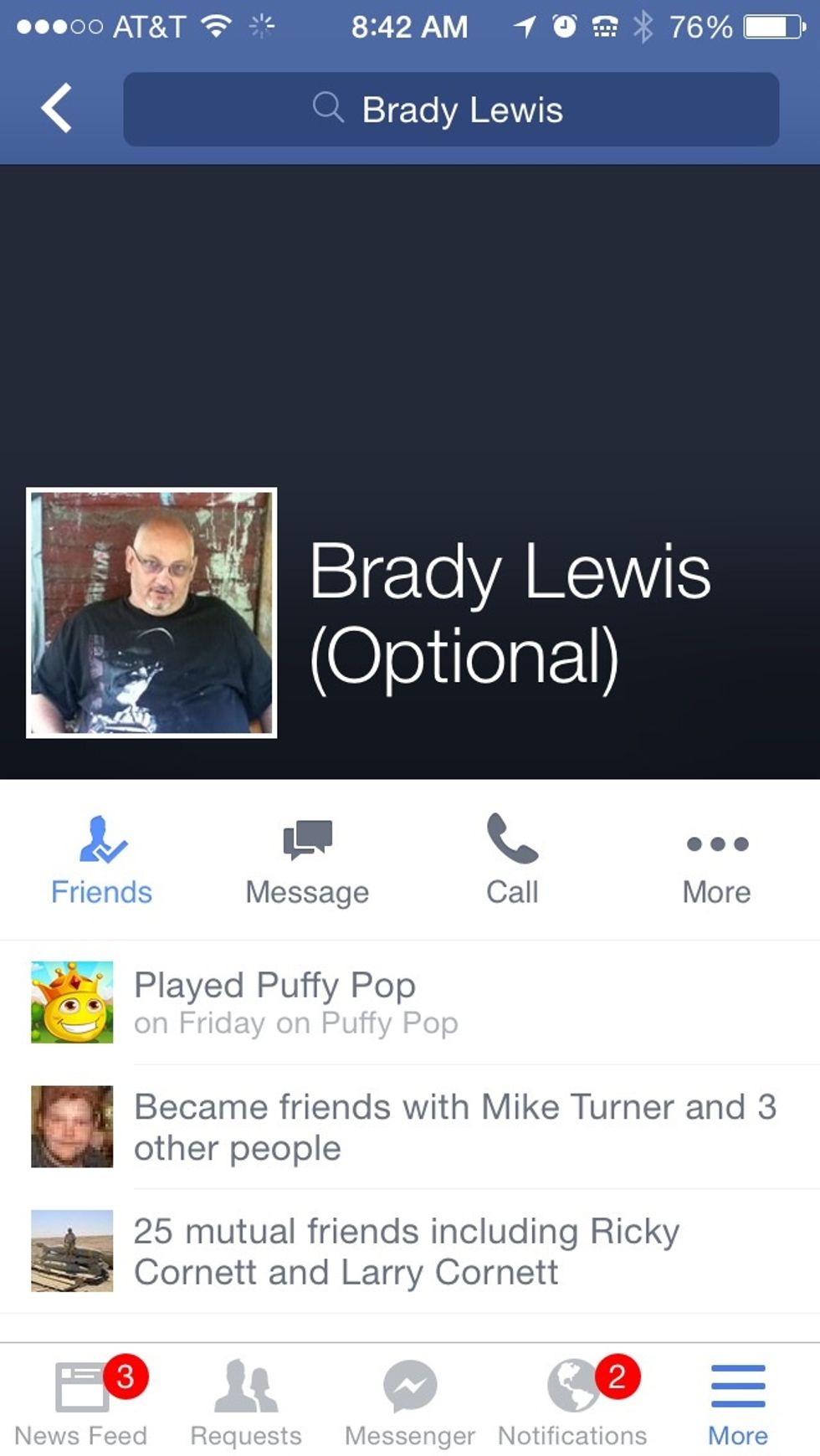 Send a message telling them the game they play is sending you requests so they'll fix it.