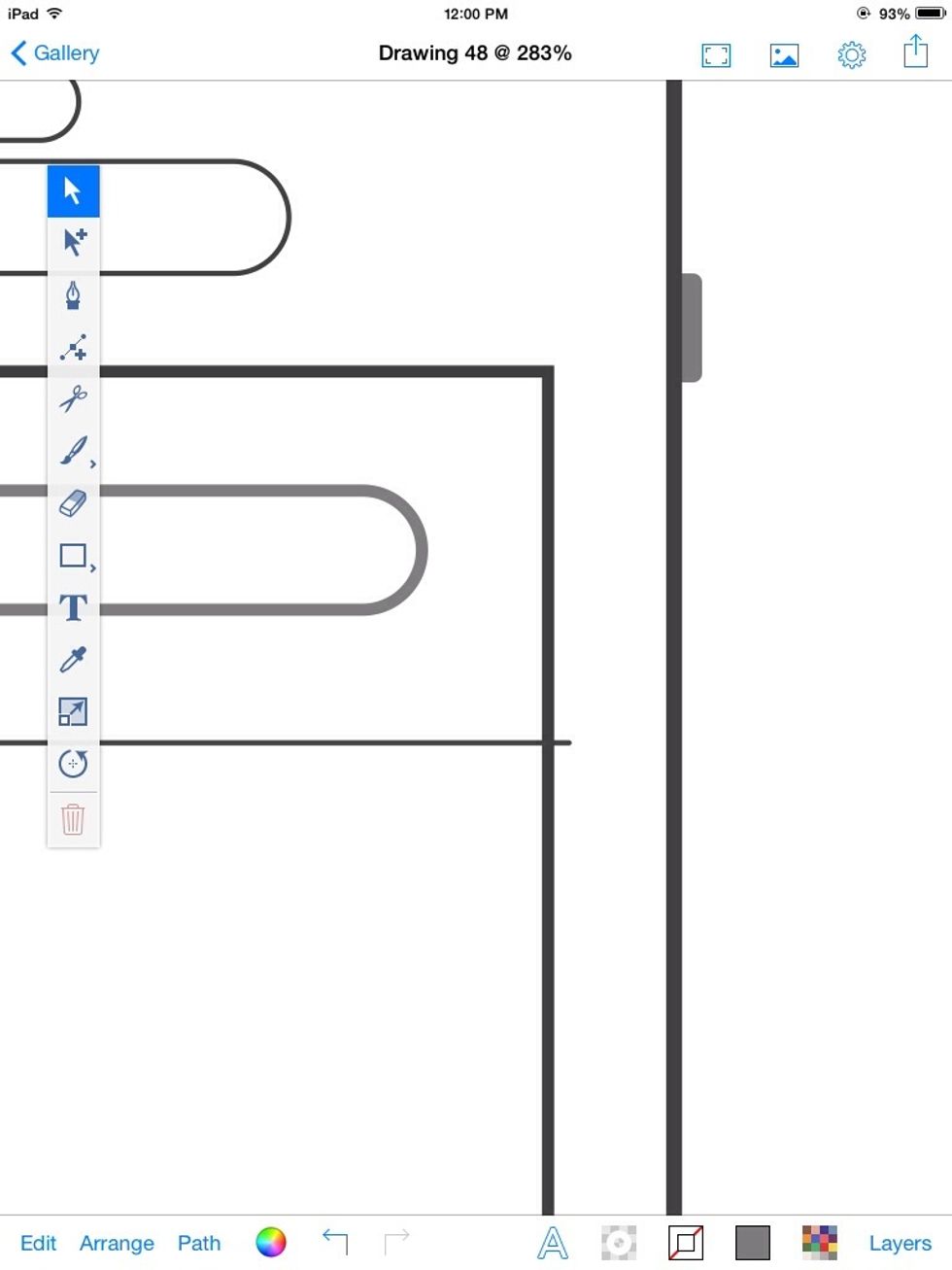 Send it backwards until it is behind the device's lines.
