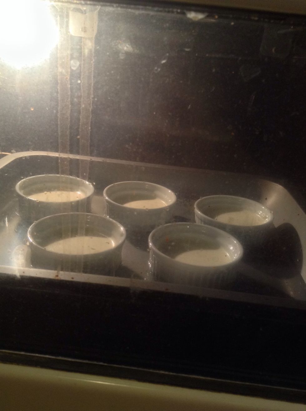 Send them into the oven for about 20 to 25 minute. Or wait until the top becomes golden-yellow.