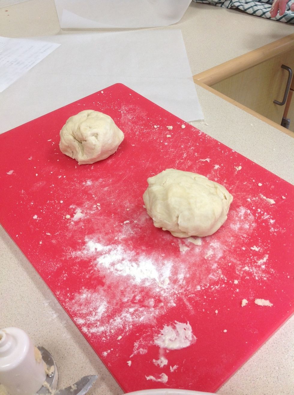 Separate dough into 2 halves