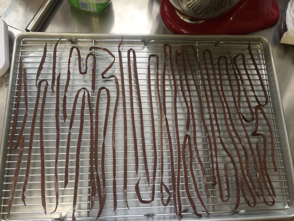 separate each piece and place on a rack to keep from sticking