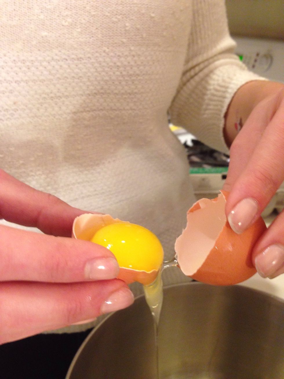 Separate egg whites from yolk.
