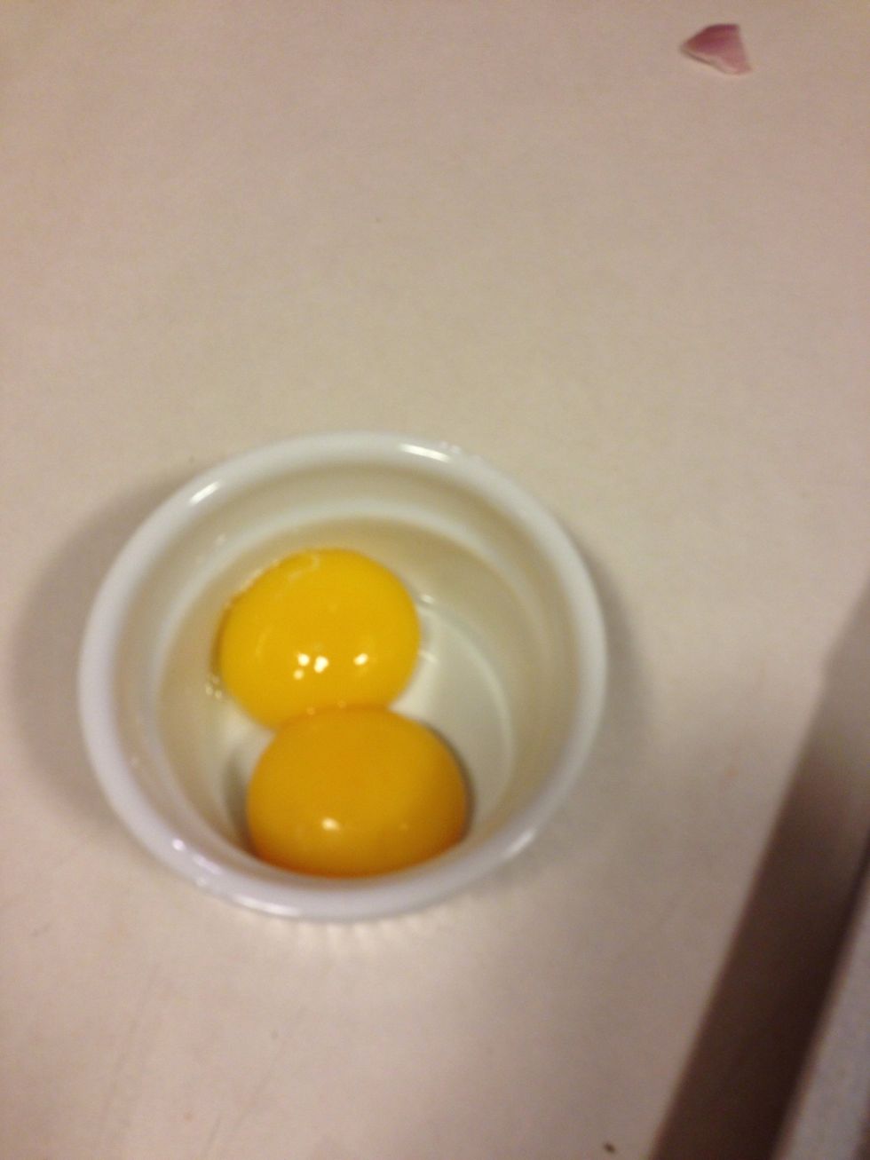 Separate egg yolks