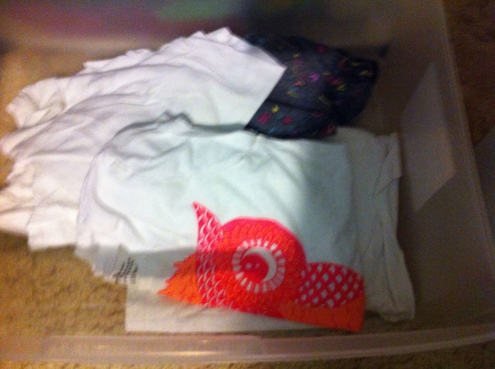 Separate into like piles. I discovered a play shirt in wrong drawer.