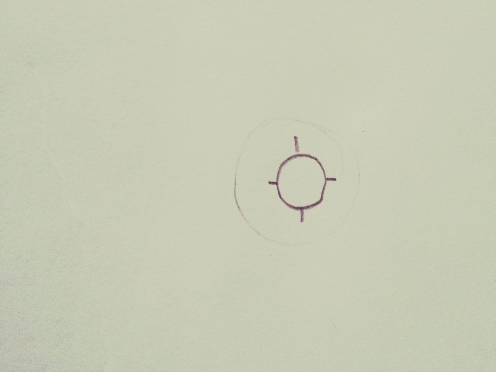 Separate it into quarters using small dashes, like this.