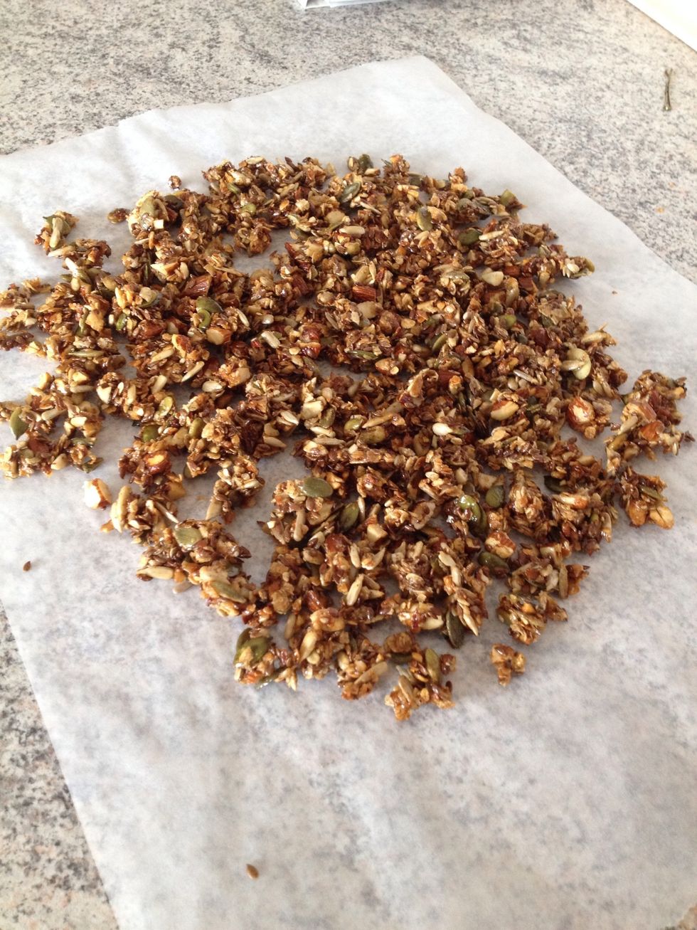 Separate it with your fingers, if it sticks to much together