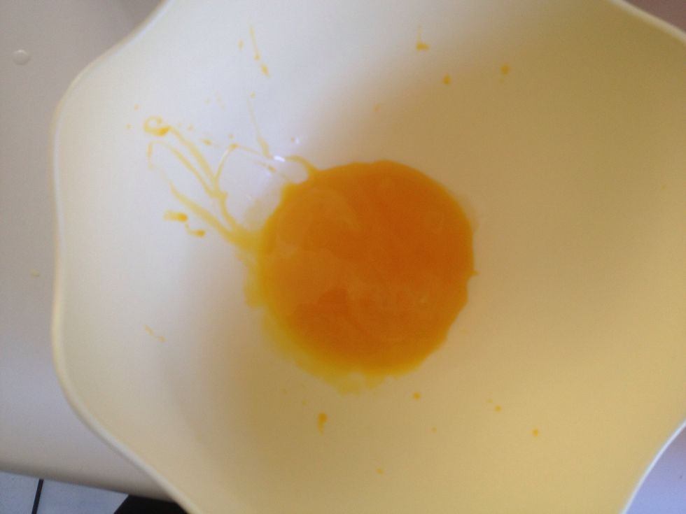 Separate the 2 eggs' reds from the whites
