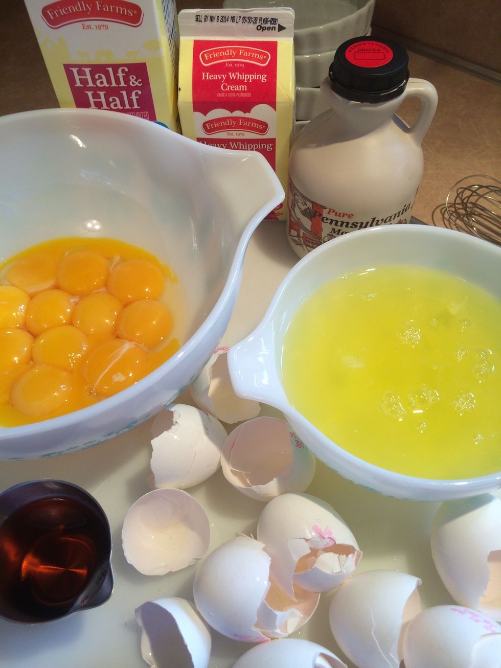 Separate the egg yolks from the egg whites
