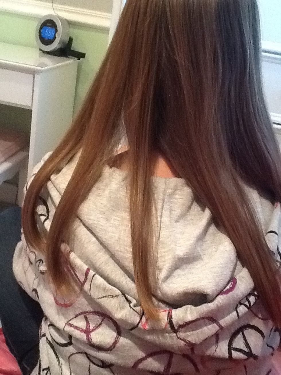 separate the first part into three parts. braid it.