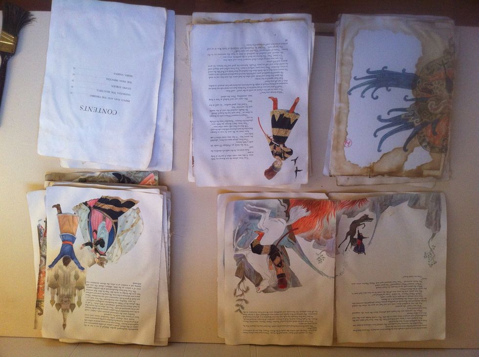 Separate the pages and make some decisions about which sides you want to use.