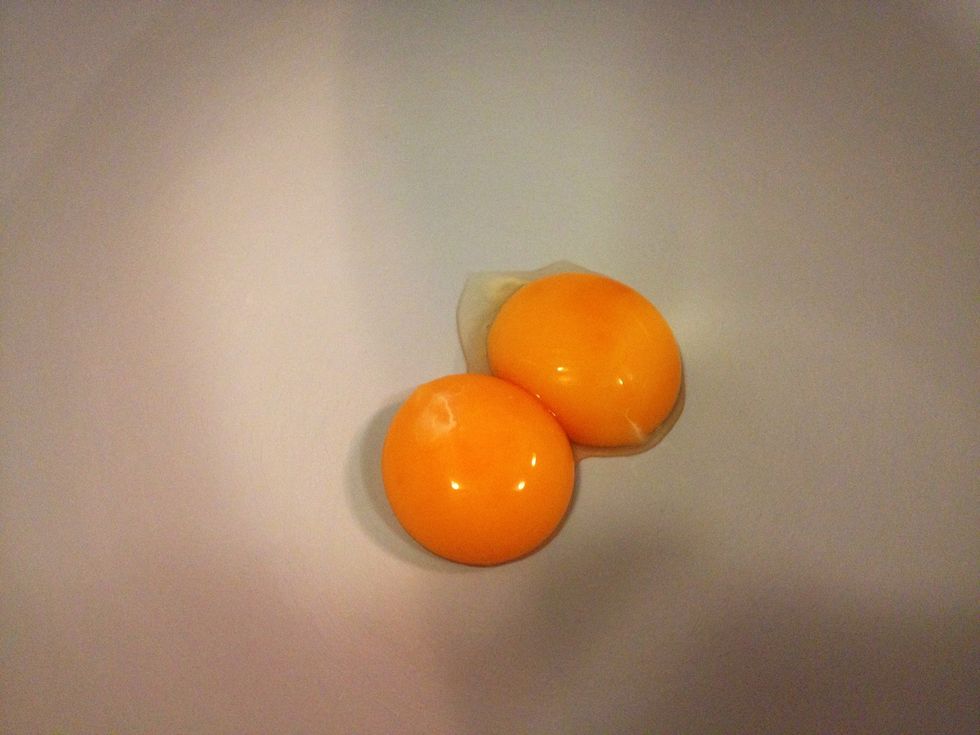 Separate the yolks and the egg whites.
