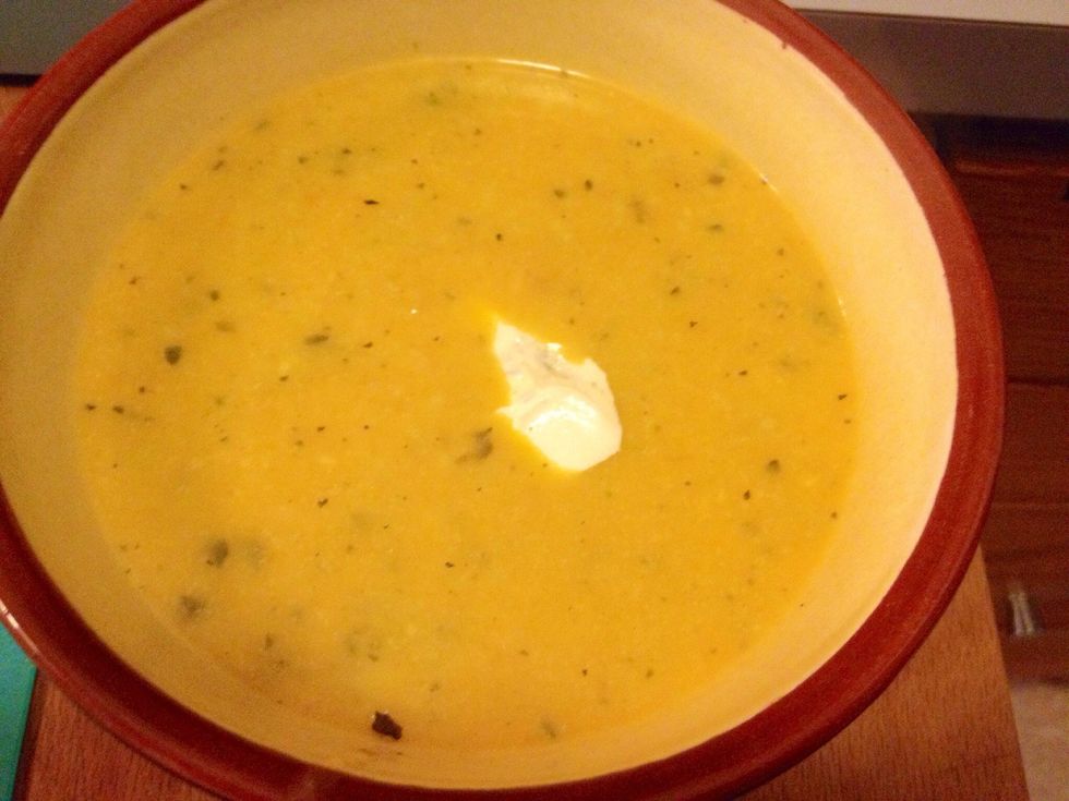 Serve as it is, with cr\u00e8me fraiche..
