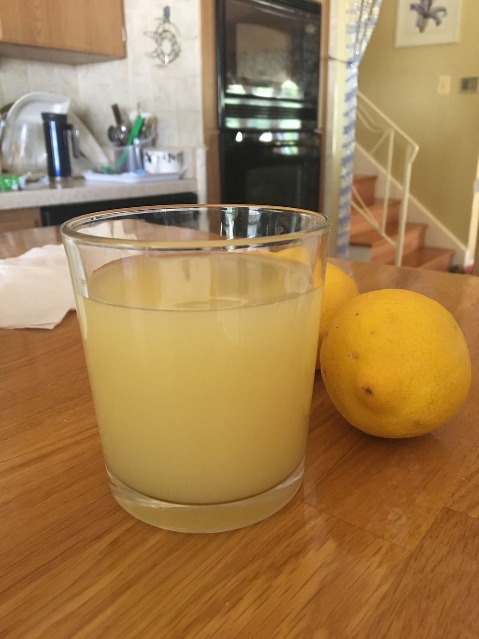 Serve immediately because it's gets more bitter as times goes on as the rind gives it that taste