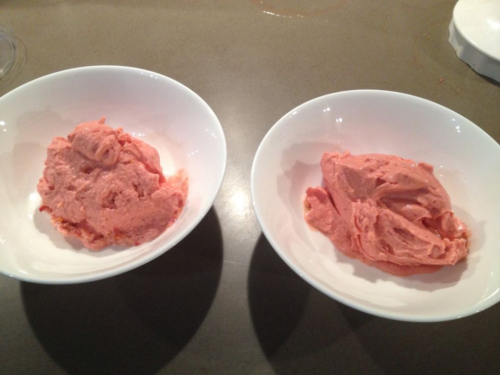 Serve immediately (it melts quicker than regular ice cream). If you have guests, you can improve the presentation!