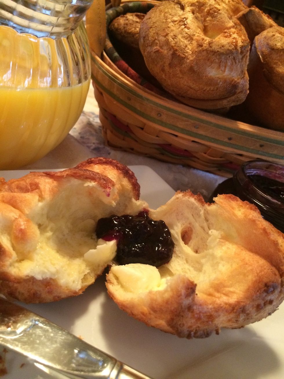 Serve immediately with butter and homemade blueberry jam. Oh so good! Enjoy! \ud83d\ude0a