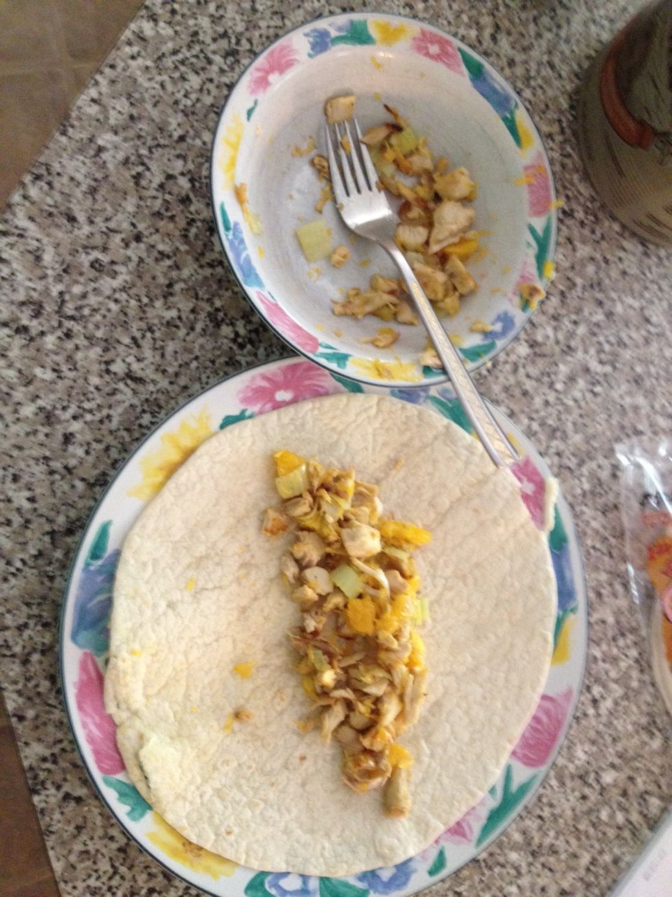 Serve it. My son wanted a wrap, I liked it in a bowl. My other son decided he wanted some & added BACON BITS.