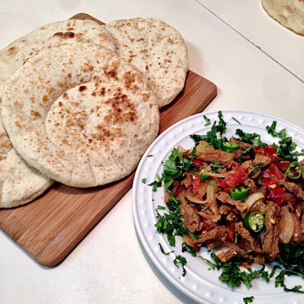 Serve it with pita bread, rice or humus .. Enjoy (: