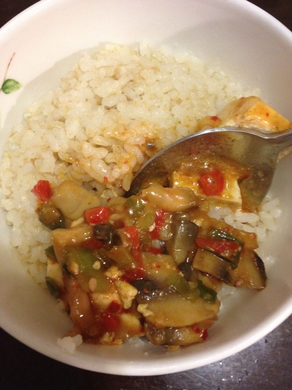Serve it with rice. Enjoy!! :)