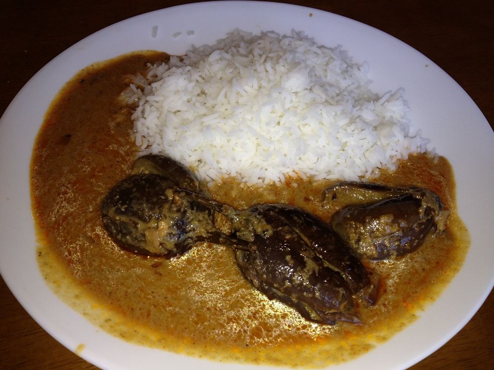 Serve it with some rice and enjoy the meal :)