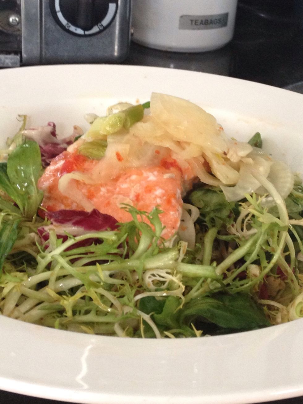 Serve on your green salad - the oils and juices make a beautiful warm dressing for the leaves.Eat straight away and enjoy. I hope you like the recipe. Be well everyone.