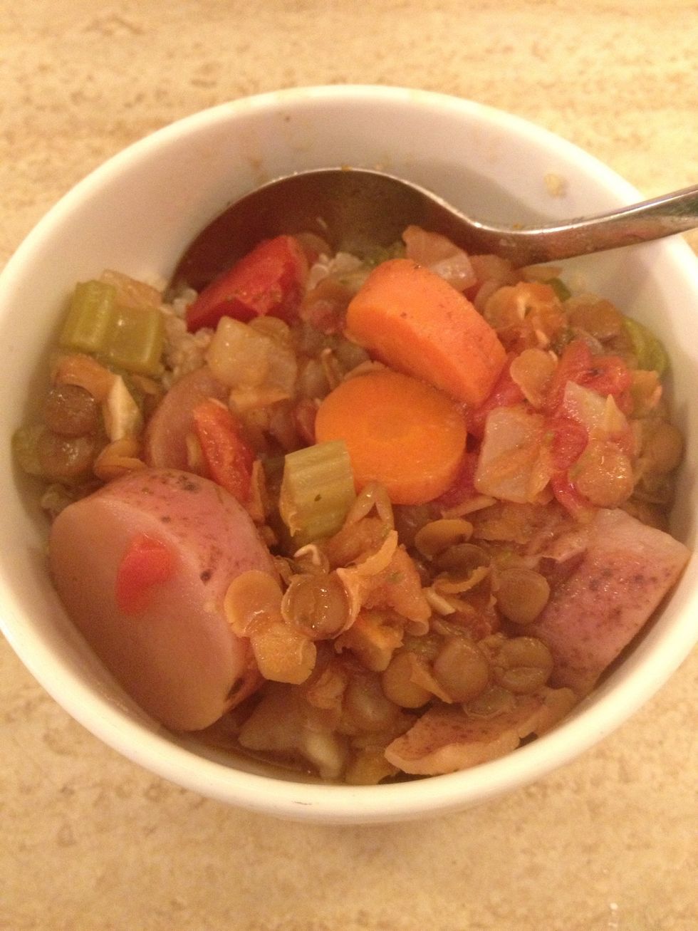 Serve over some quinoa for the perfect healthy dinner! Meatless!