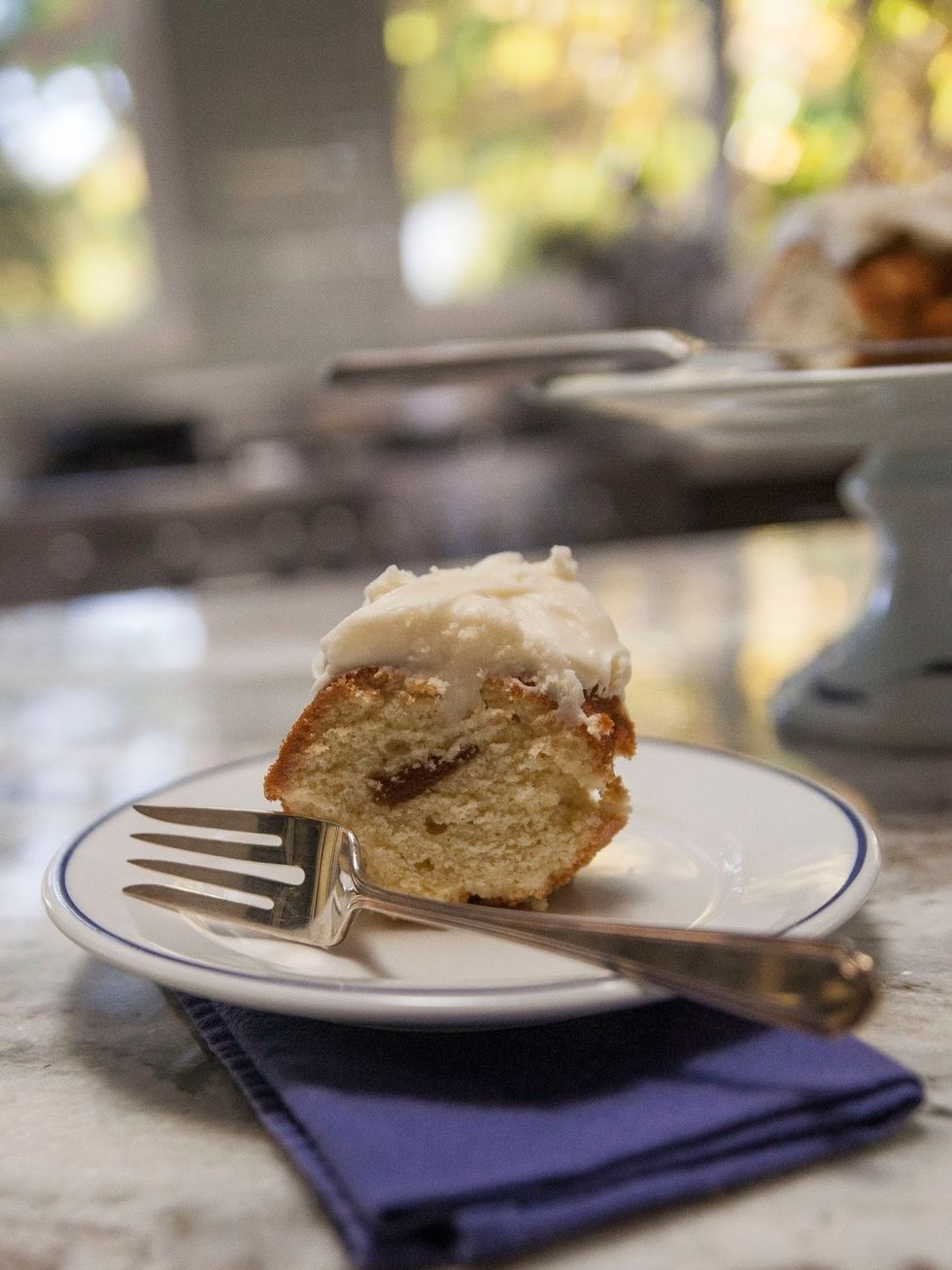 Serve the cake up, slice it and see the delightful guava filling! The perfect blend of tart and sweet, this cake rocks when served with champagne!!!!