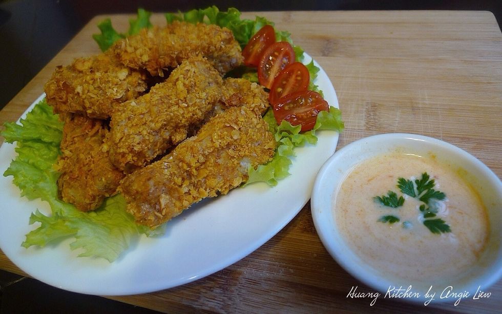 Serve the fish cocktails with curry dip or any of your favourite dips.