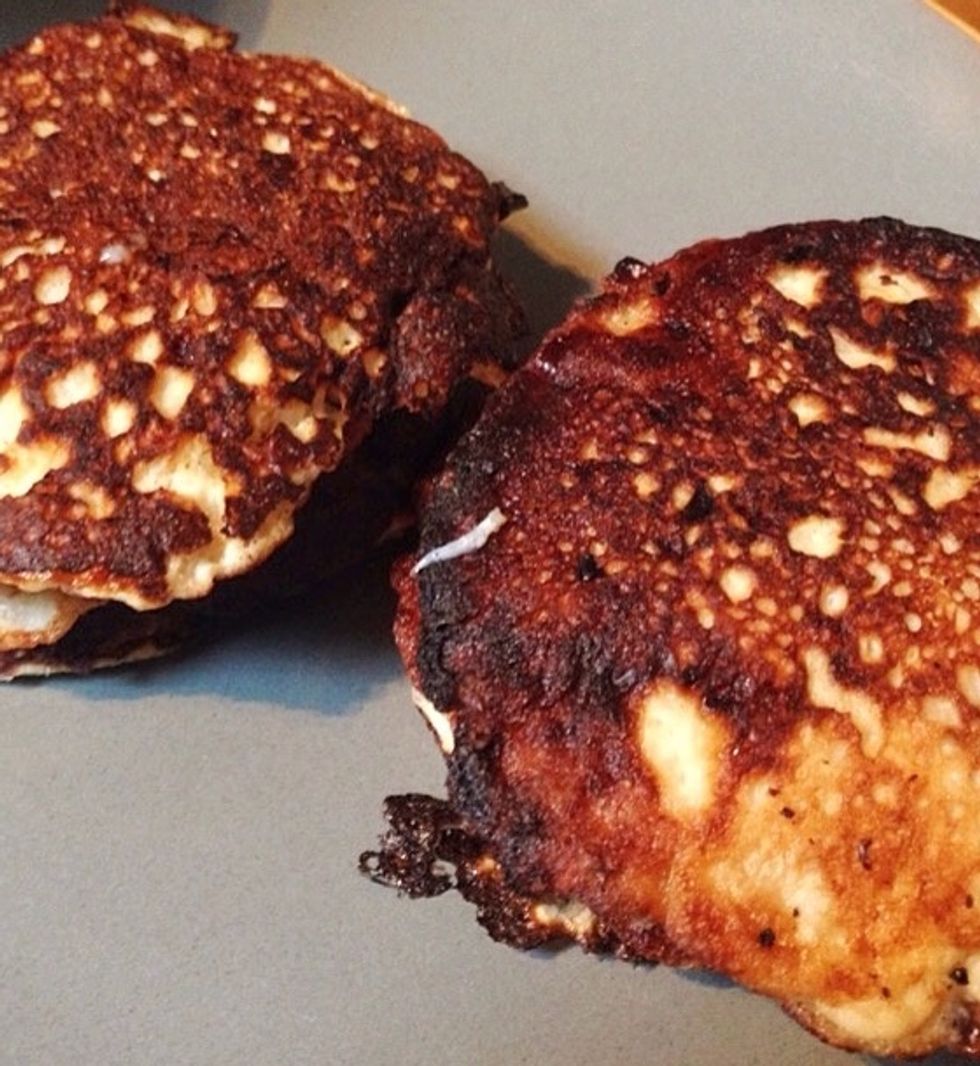 Serve them as they are, with maple syrup..