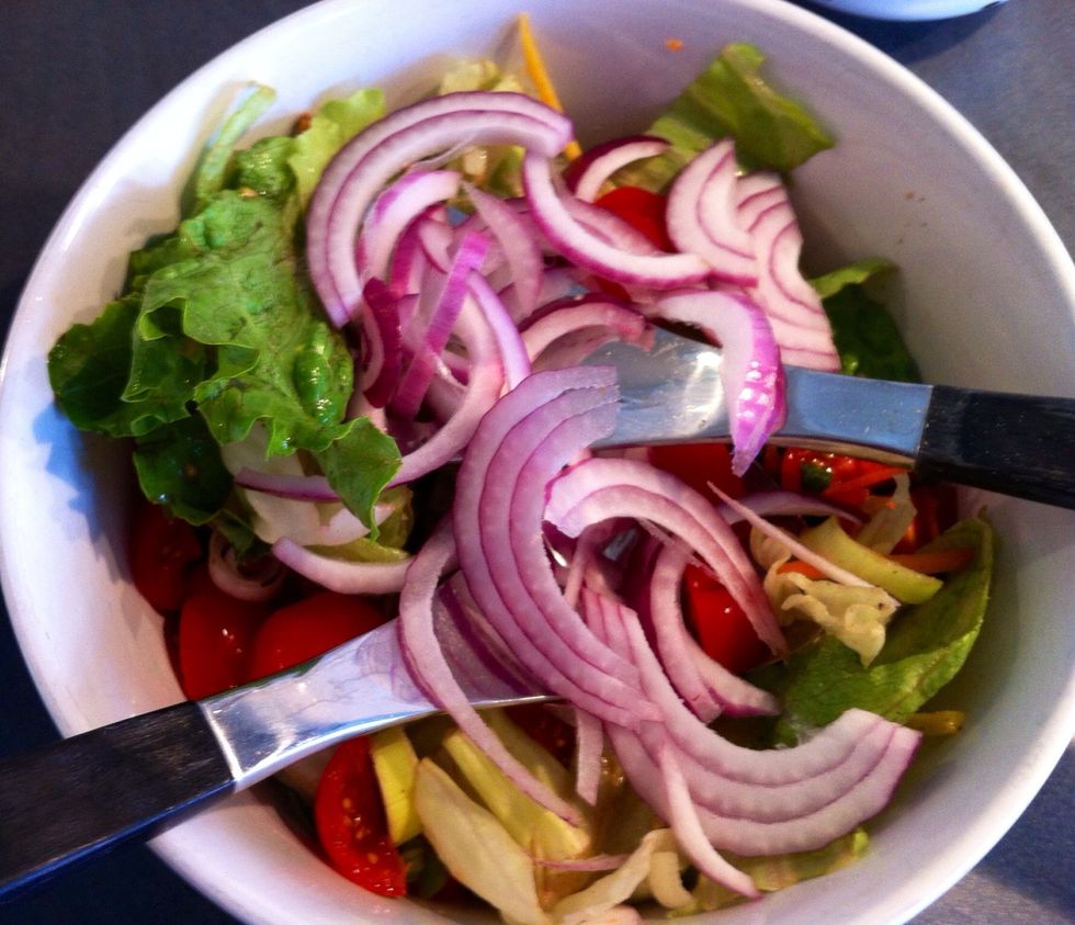 Serve with a nice sallad and...