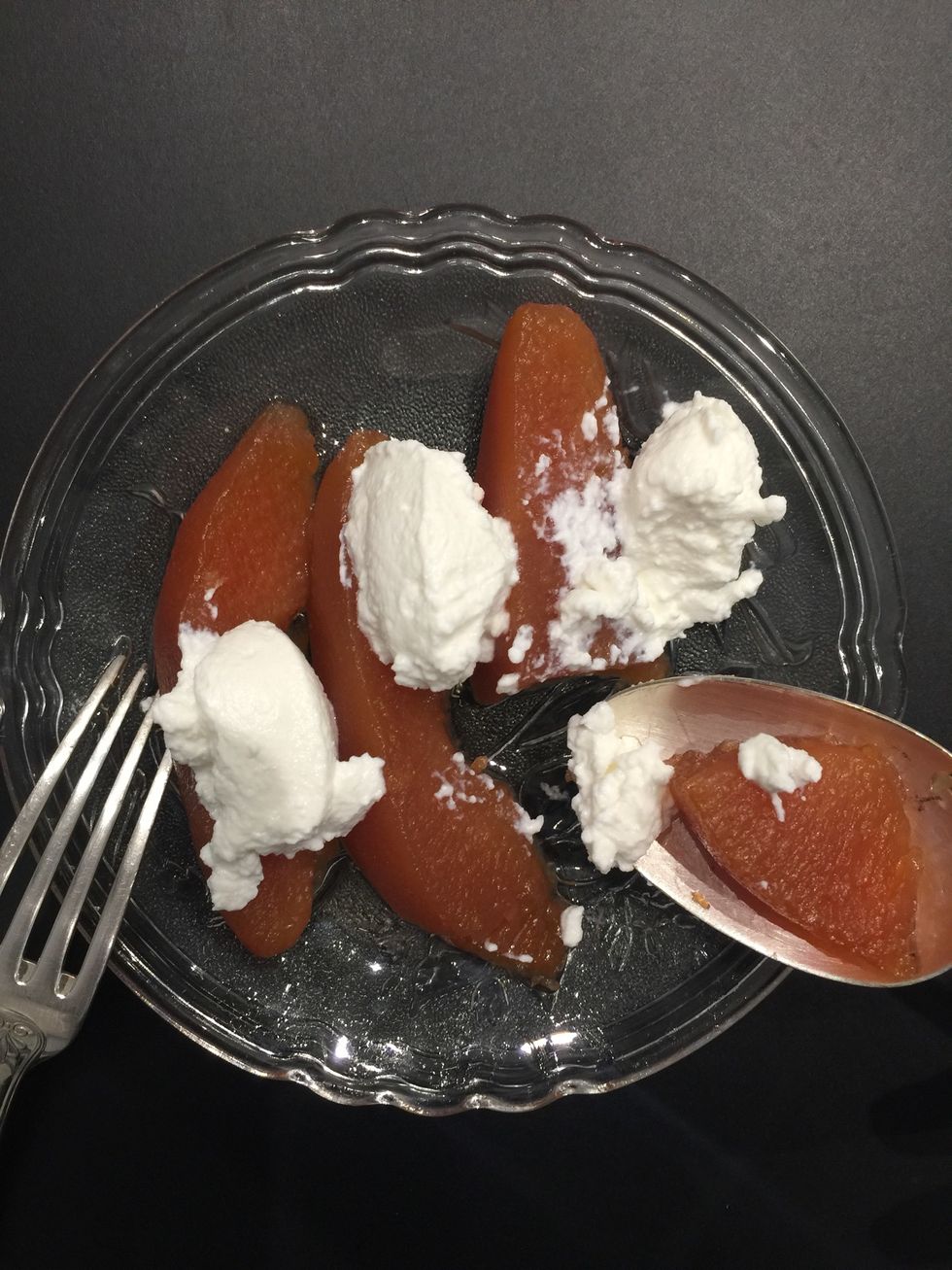 Serve with cream, ricotta or thick Greek yogurt