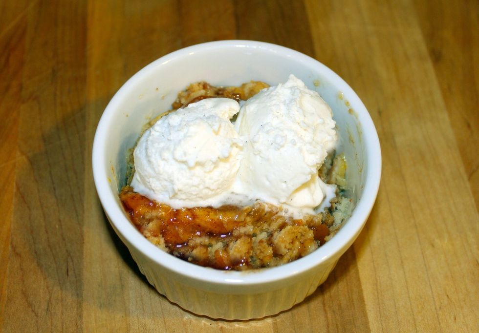 Serve with ice cream or whipped topping. Yum!