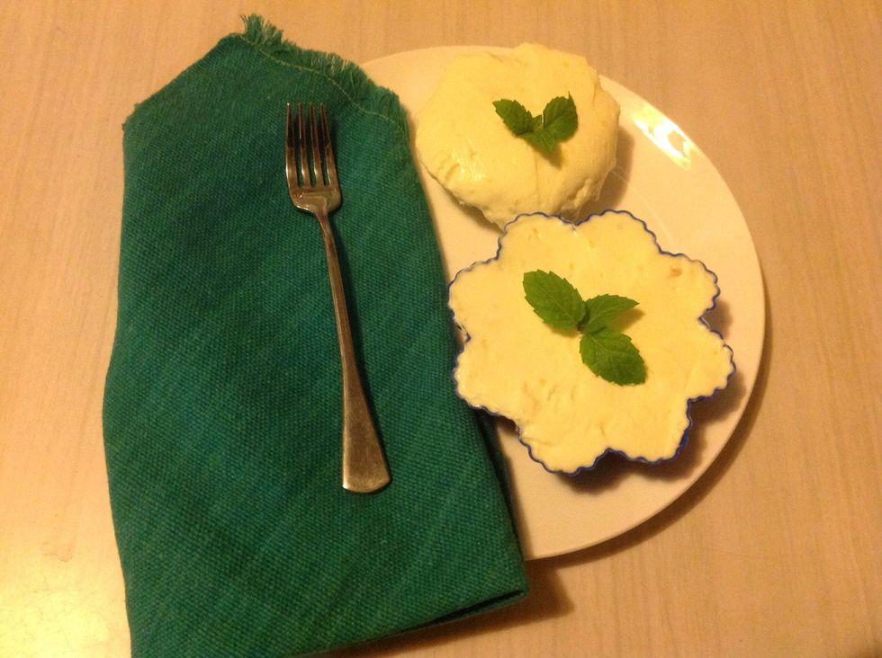 Serve with mint leaves