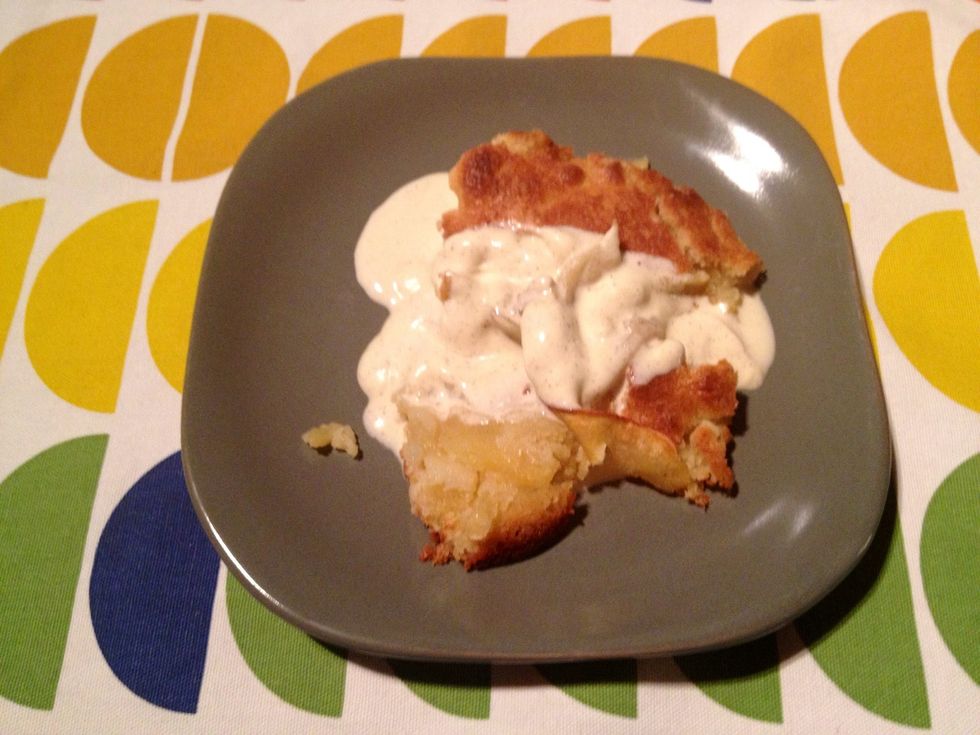 Serve with (preferably homemade) vanilla sauce (see separate guide).