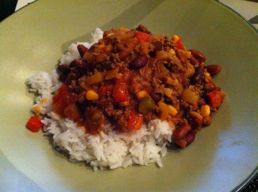 Serve with rice, bread or tortillas... I prefer rice\ue33e!