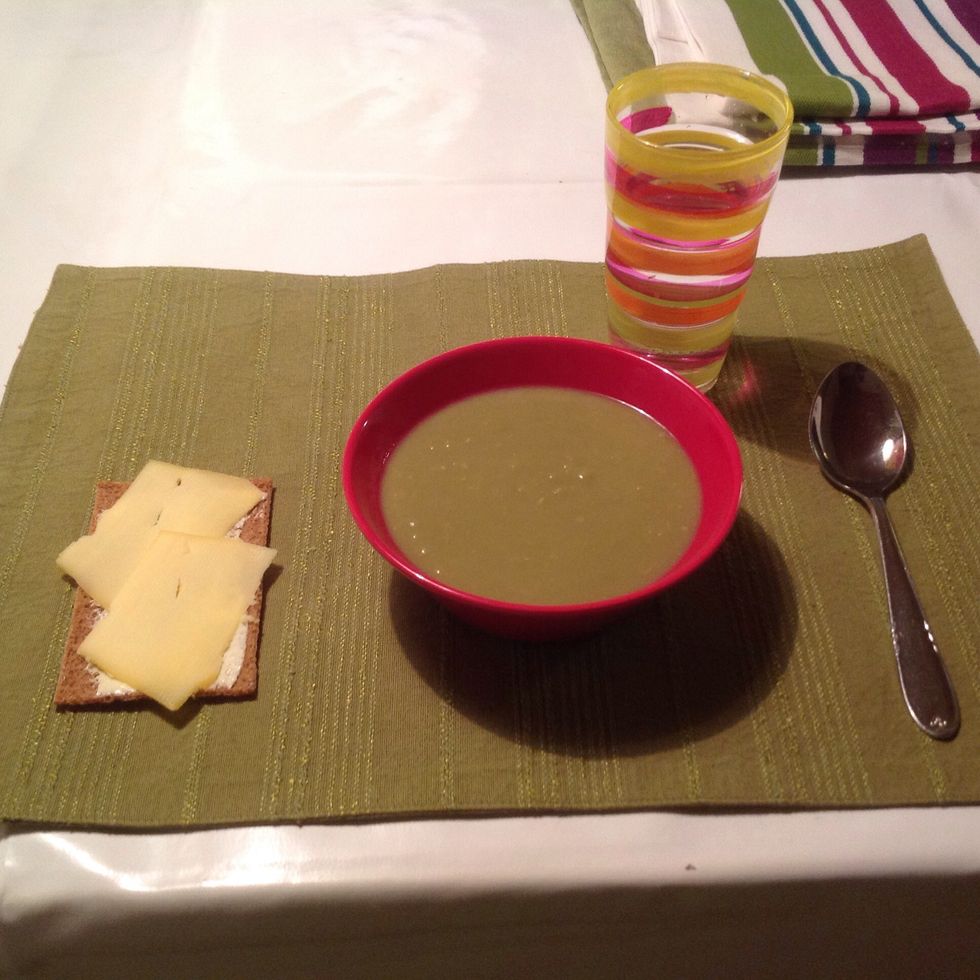 Serve with rye crisp bread and a glass of milk or water. Bon appetit!