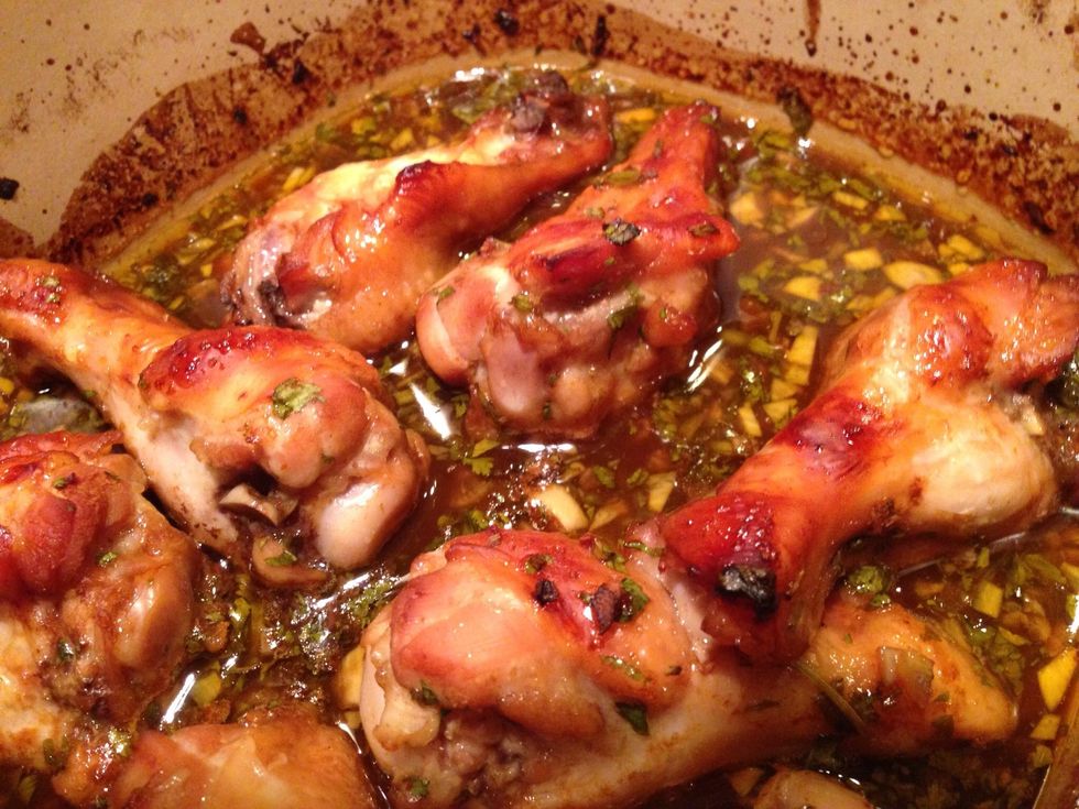 Serve with some coconut milk jasmine rice. In a rice cooker put 2 cups Jasmine rice, 1 can of coconut milk and one can of water. Close and press the button! Creamy with a coconut aroma, yummy!