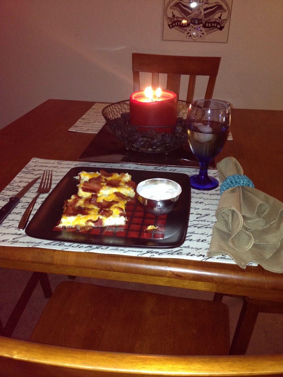 Serve with sour cream. And now, finally, enjoy!! I pair it with Apothic white \ud83d\ude0acheers!\ud83c\udf7b