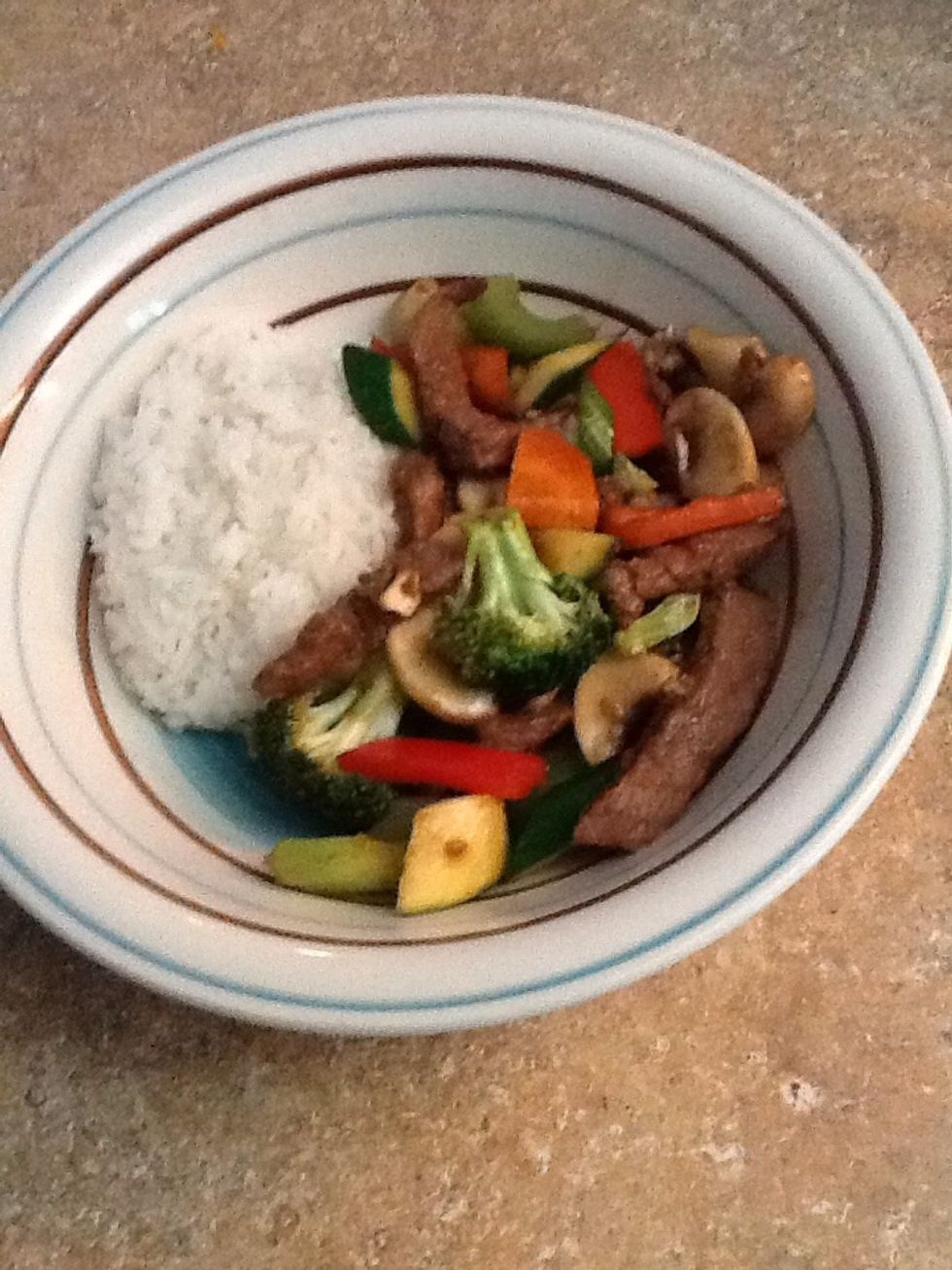 Serve with white rice on the side. Try it for yourself. It tastes fantastic!