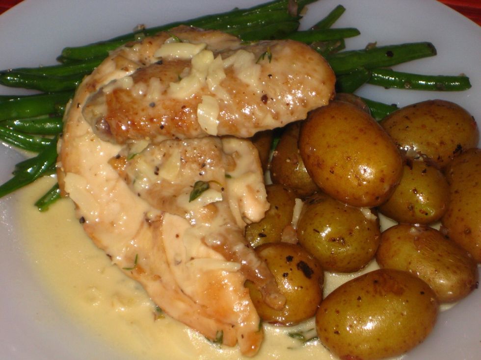 Serve with with boiled new potatoes or your favourite accompaniment.
