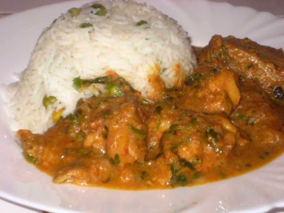 Serve with your favourite rice and vegetables on the side. The chicken improves with taste over time especially when you have it in the next day as the flavours take time to blend in.